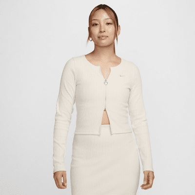 Nike Sportswear Chill Rib Women's Slim Full-Zip Cardigan. Nike VN